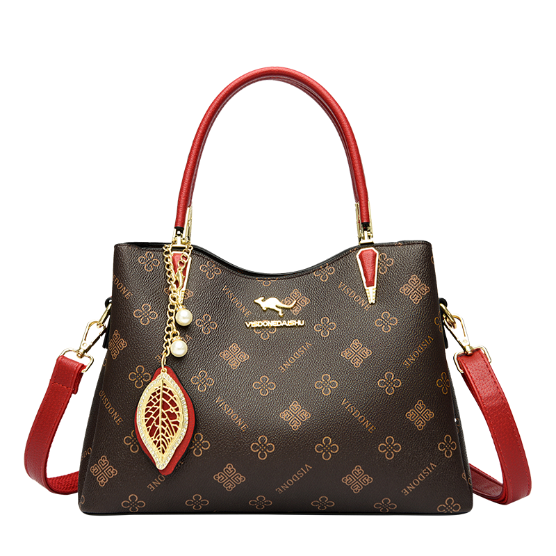 袋鼠专柜复古手提包中年妈妈包女士斜挎包2026新款真皮包包大气潮,淘宝优惠券,粉丝福利购,淘宝优惠卷