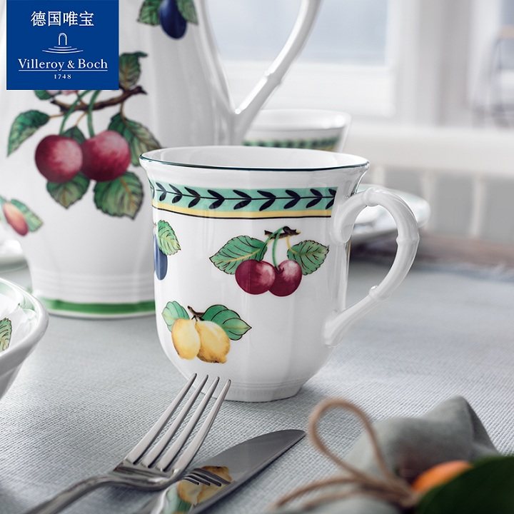villeroyboch德国唯宝水杯马克杯套装陶瓷经典复古家用法式花园_虎窝淘