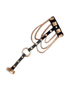 铆钉金属O型环戒指手链