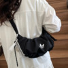 Nylon pleated dumpling bag shoulder crossbody bag