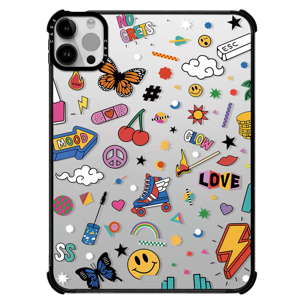 CASE联名hellokitty凯蒂猫表情适用苹果iPad Pro12.9寸平板保护套2024 Air第3/4/5/6/7代11寸卡通防摔壳mini - 图0