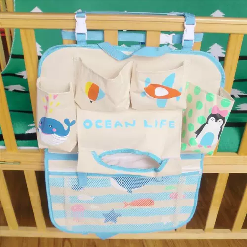 Мультяшная кроватка для кровати, большой подвесной органайзер, детская пеленка, сумка для хранения, в корейском стиле, Южная Корея