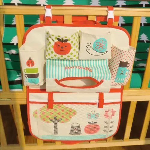 Мультяшная кроватка для кровати, большой подвесной органайзер, детская пеленка, сумка для хранения, в корейском стиле, Южная Корея