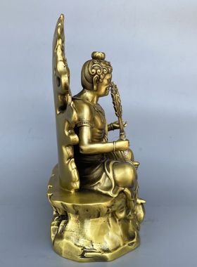 黄铜不动明王佛像摆件属鸡本命佛