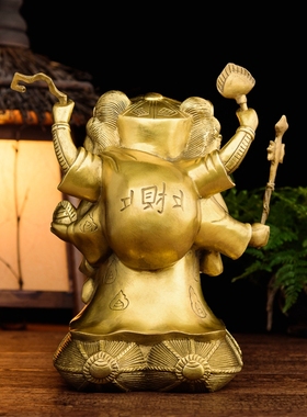 纯铜大黑天财神办公室装饰