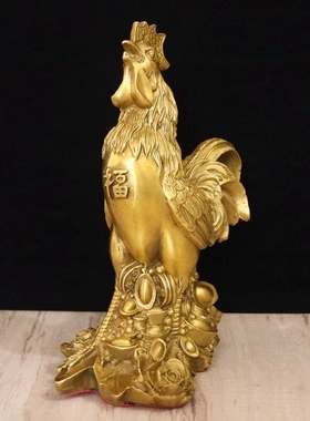 卧室全铜鸡摆件福字鸡金鸡报晓