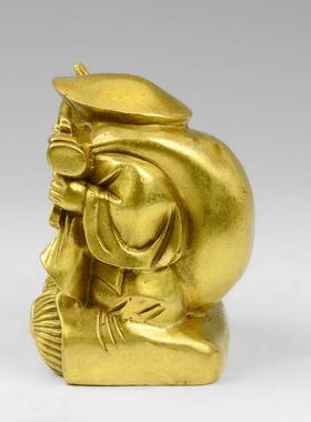 全铜大黑天财神居家装饰品