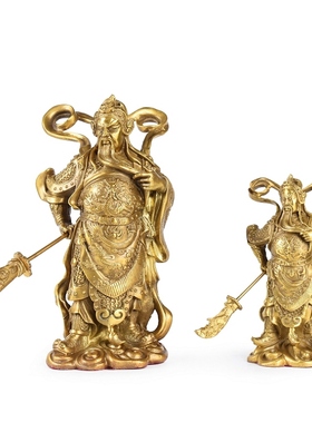 全铜关公韦陀伽蓝菩萨佛像