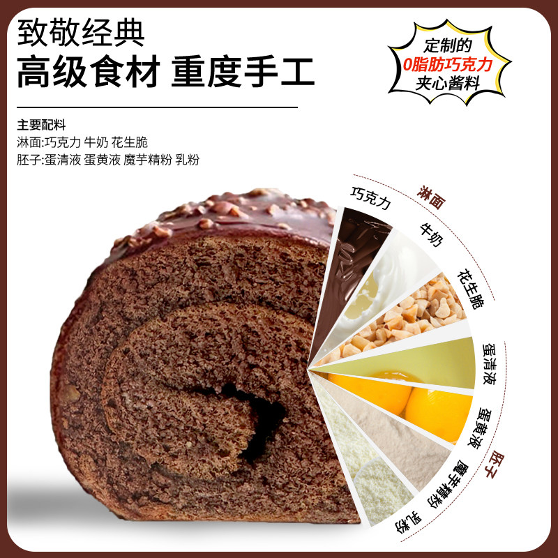 饮食伙计魔芋黑巧蛋糕低糖饱腹热量轻食管理期零食代餐瑞士卷顺丰,淘宝优惠券,粉丝福利购,淘宝优惠卷