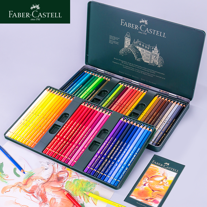 Faber-Castell 辉柏嘉 艺术家级120色油性彩色铅笔 绿铁盒装