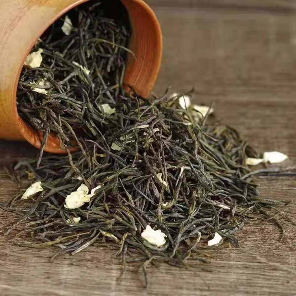 广西黑美人茶叶2022新茶浓香型特级茉莉花茶叶松针香针茉莉绿茶叶