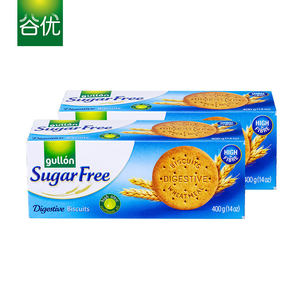 谷优西班牙进口低糖全麦消化饼干400g*2饱腹营养代餐高纤维零食