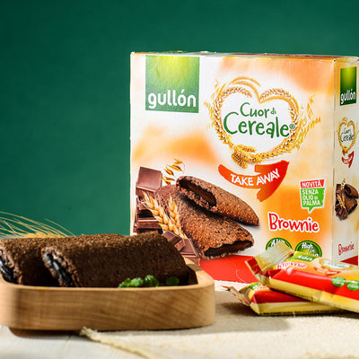 谷优布朗尼巧克力夹心燕麦棒饼干