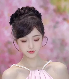 玫瑰花朵小抓夹女2025新款发夹前额刘海夹公主头发卡侧边夹子头饰
