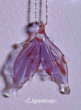 CJglasshop-鱼推祁煜贝壳人鱼尾小众项链吊坠艺术手工闺生日礼物