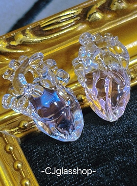 CJglasshop-海妖之心 创意项链吊坠小众心脏艺术品纯手工生日礼物