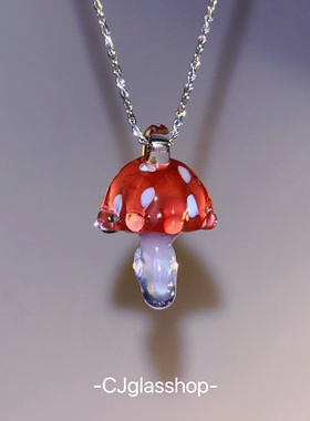 生日礼物闺蜜项链银纯手工玻璃女