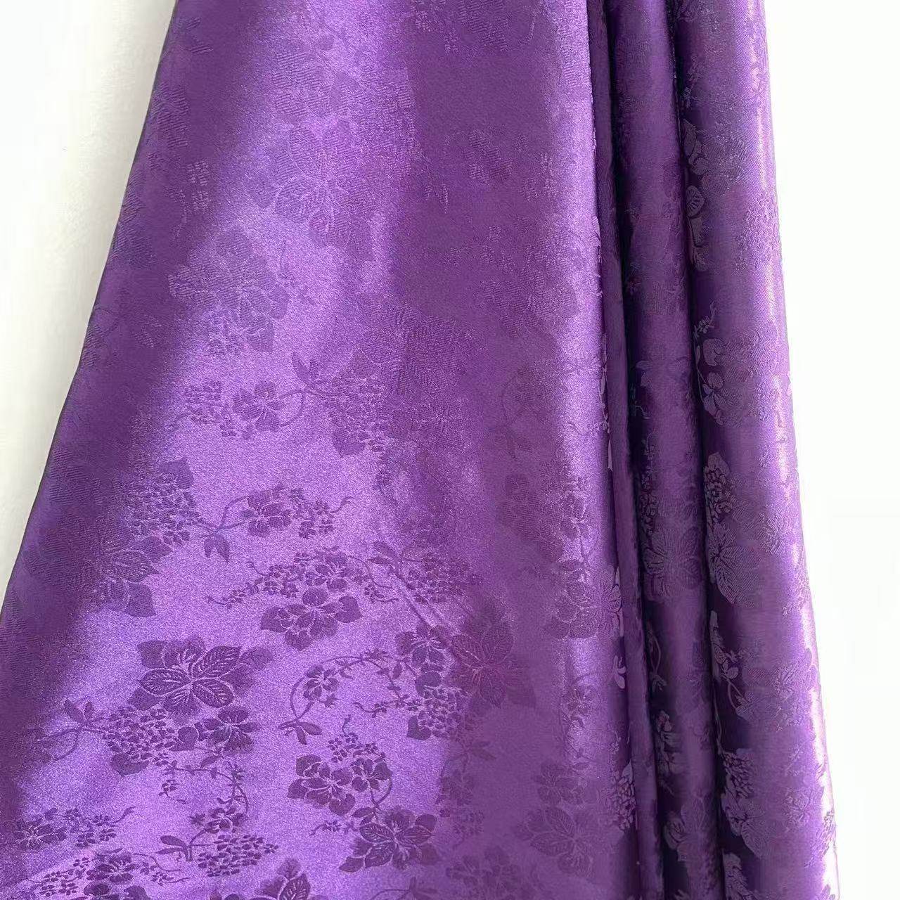 双色阳离子提花橙粉花双面暗纹提花马面裙古风汉服旗袍连衣裙布料,淘宝优惠券,粉丝福利购,淘宝优惠卷