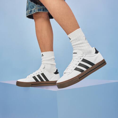 Adidas阿迪达斯DAILY4.0白黑男女低帮板鞋复古运动休闲百搭JR0077 - 图0