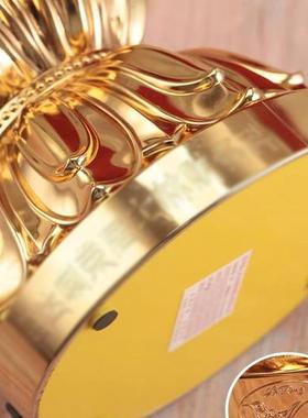 塑料镀金手摇底座莲花家居摆件