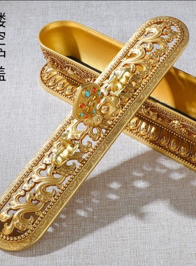 精品纯铜八吉祥卧香炉藏式香炉线香熏香炉摆件室内熏香炉