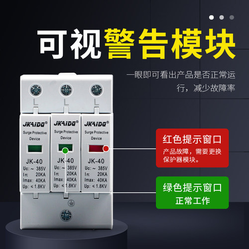 浪涌保护器单相光伏2P家用电源防雷器三相4P避雷电涌开关模块 - 图2