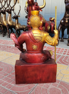 齐天大圣战胜铜像摆件西游记人物