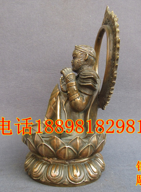 斗战胜佛火焰坐像客厅黄铜摆件