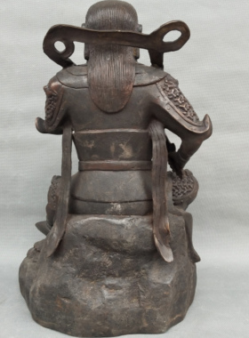 真武祖师爷玄天上帝大帝黄铜摆件