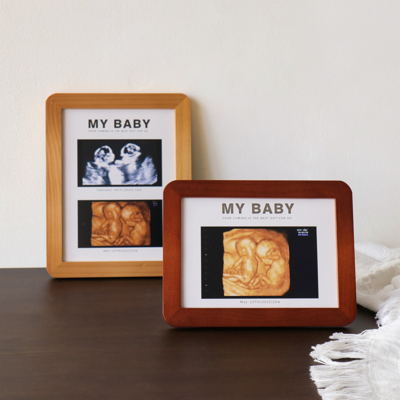 B超相框四维彩超照片宝宝三维孕妇孕检早期24周照片婴儿出生礼物