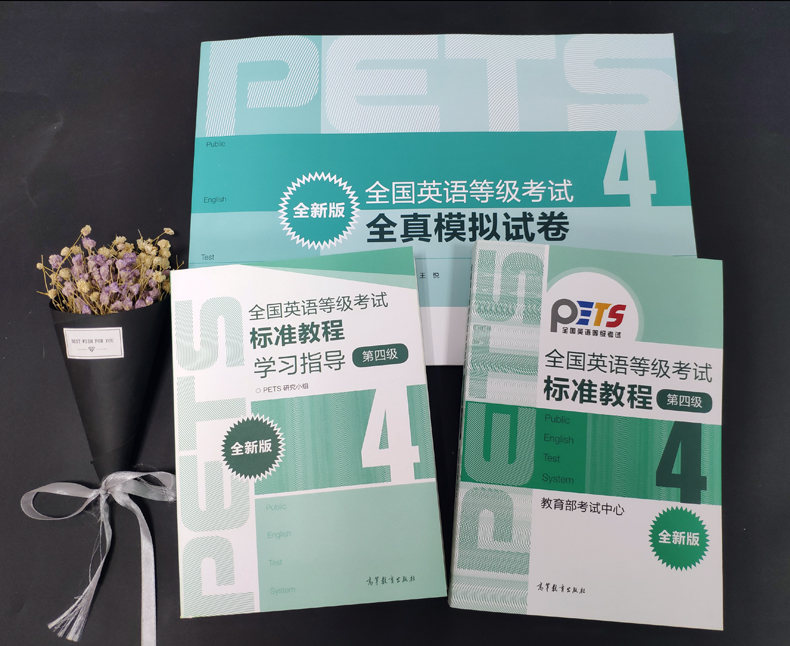 正版包邮 高教版全新版全国英语等级考试标准教程+学习指导+模拟卷 第四级 第4级 共三本 高等教育出版社 PETS4公共英语四级教材 - 图0