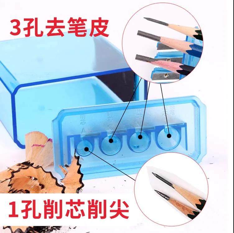 多功能四孔卷笔刀美术用素描削笔器笔刨绘画削笔刀可削尼奥尼炭笔_虎窝淘