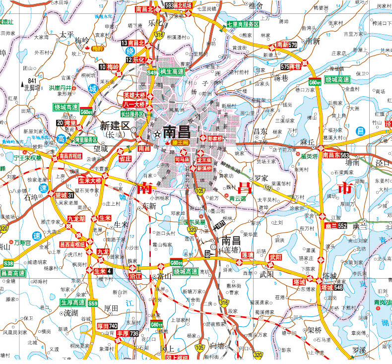 2024江西及周边地区公路里程地图册 中国公路程地图分册系列 高速公路里程 服务区 详细到乡镇 江西高速服务区省道 - 图3