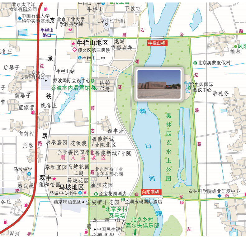 2020全新顺义区交通旅游图大比例尺地图路网清晰·居民点准确·旅游景点突出骑行徒步自驾旅游适用北京郊区地图_虎窝淘