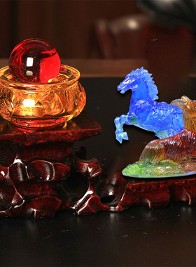 集雅轩宋韶光大师2026马年生肖属马本命年 马羊喜合 琉璃吊坠礼品