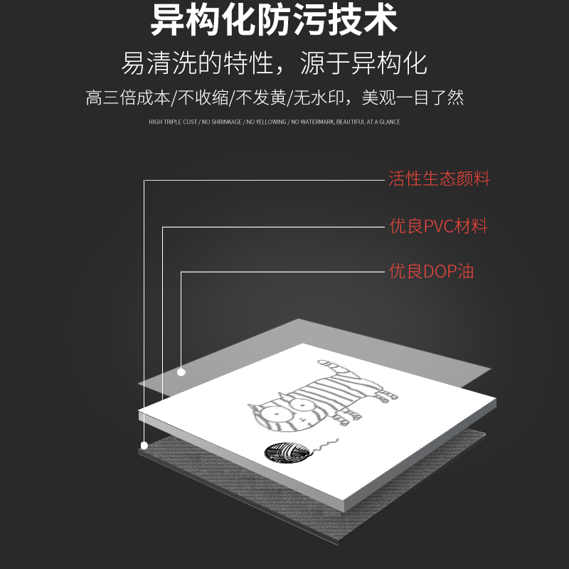 床头柜桌布防水防尘盖巾pvc软玻璃学生课桌垫长方形免洗ins桌子垫 - 图3