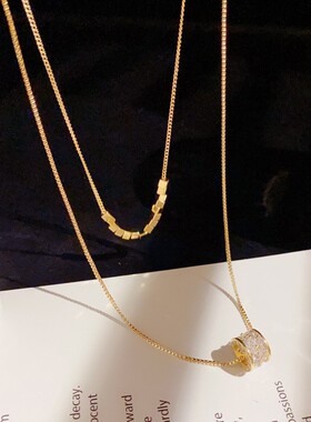 怡糯合金女气质百搭金色毛衣链