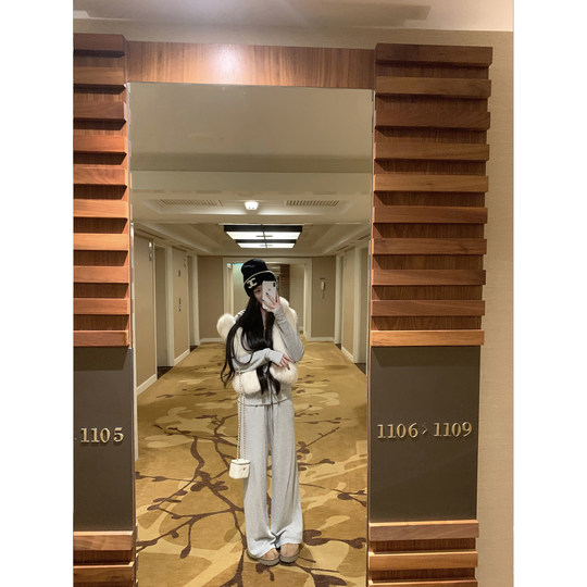 POET WONG Baby double-sided velvet, highly recommended! Velvet-like self-heating fabric including wool lazy suit