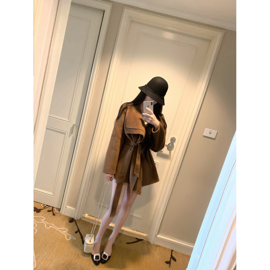 POET WONG Dusan coat, high quality Shuangshun 100 wool coat, temperament, full wool texture coat