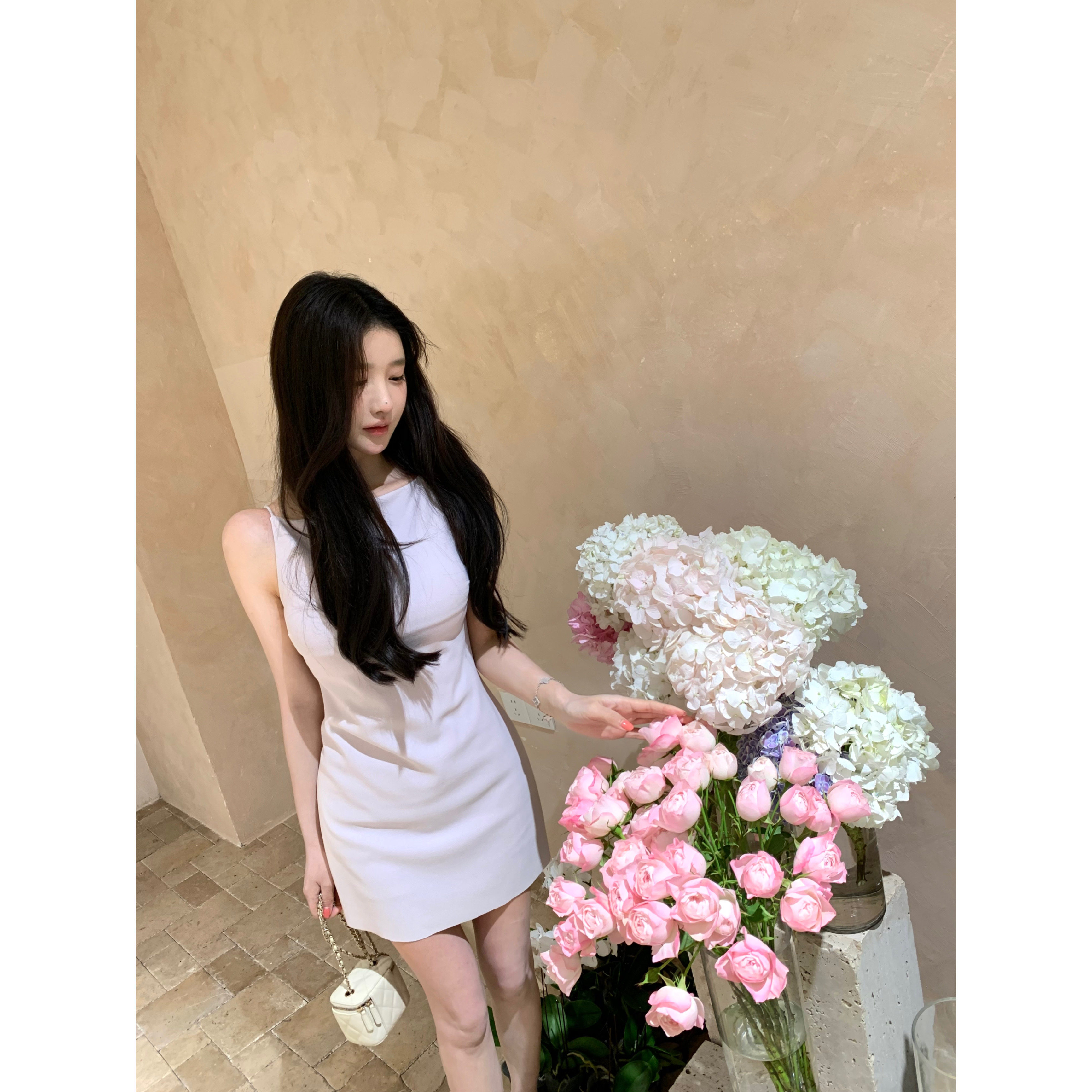 【实穿领域】不费力美女感 韩系低饱和度一字领连衣裙瑞秋裙