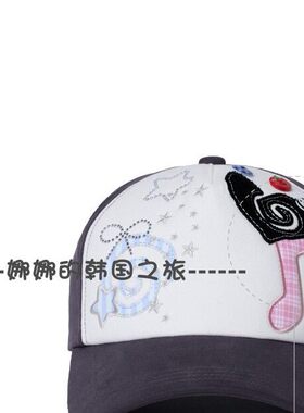 韩韩国代购rockfish联名款illit时尚棒球帽防晒鸭舌帽ins少女甜美