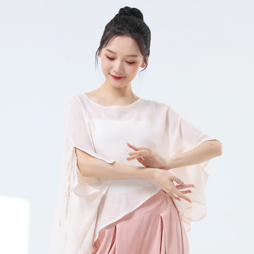 古典舞演出服女宽松大码舞蹈服现代舞民族舞爵士舞教师练功服新款 - 图2