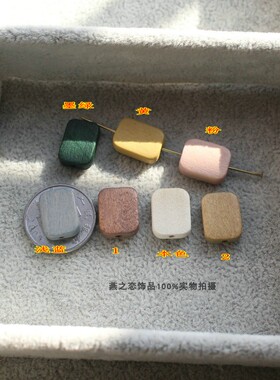 diy木头手作风编织耳夹