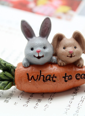 卡通动物公仔树脂微景观装饰品