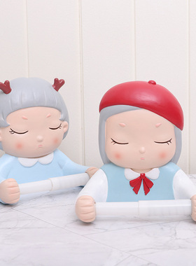 梦幻少女创意卫生间纸盒置物架