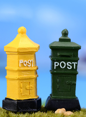 diy多肉苔藓微景观邮筒电话亭
