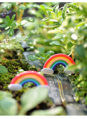 糖果色软陶微景观生态瓶创意摆件