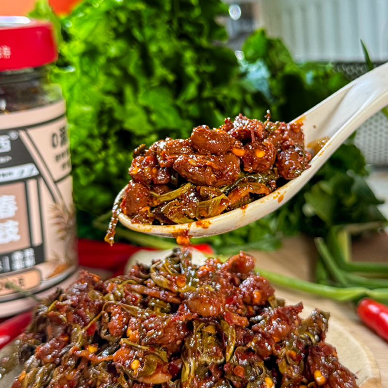 香椿豆豉240g装开胃下饭香辣味拌饭云南特产 - 图0