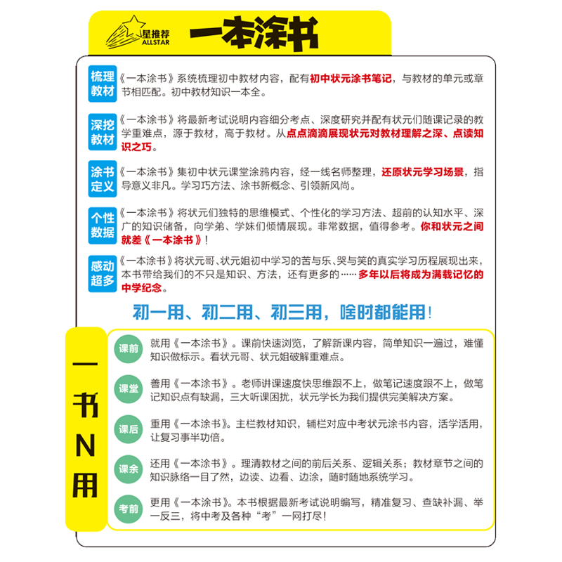 2024星推荐一本涂书初中生物人教版七年级八九年级知识大全全套中考复习资料知识清单初一初二初三手写学霸提分笔记教辅辅导资料书 - 图2