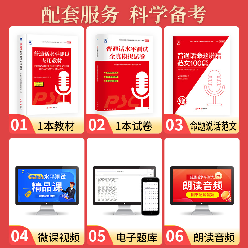 2024年普通话水平测试专用教材+全真模拟试卷 二甲二乙等级考试考级资料书训练与实施纲要应试指导教程用书练习命题说话 - 图0